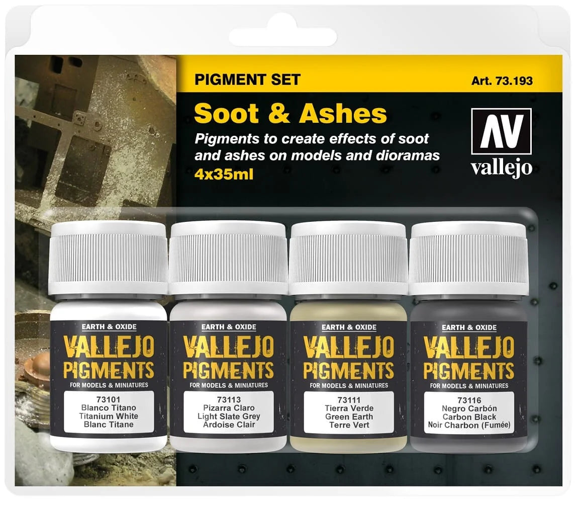 Vallejo Pigment Set "Ruß & Asche"
