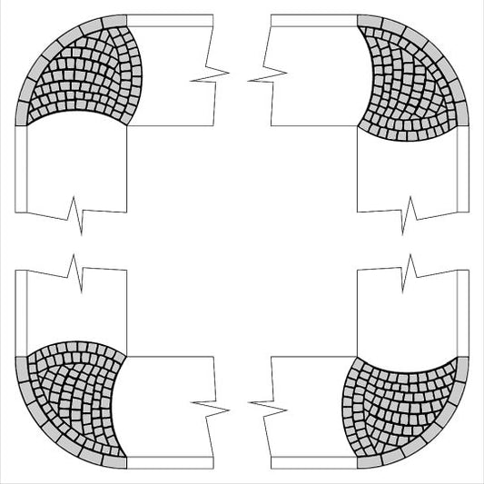 Pflastersteine – Fächerform H0