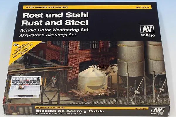 Farbset Rost und Stahl - Langmesser-Modellwelt - Vallejo