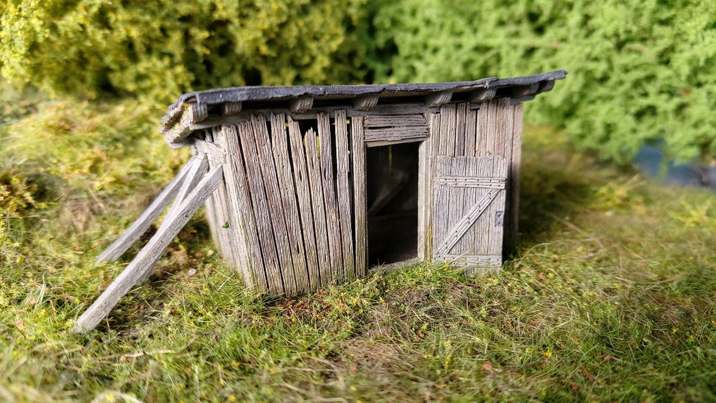 Verfallener Schuppen 1:87 - Langmesser-Modellwelt - Model-Scene