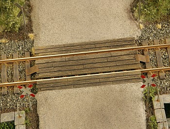 Hölzerner Bahnübergang 1:87 - Langmesser-Modellwelt - Model-Scene