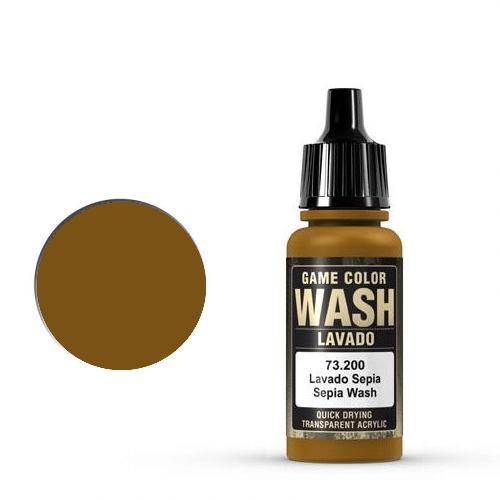 200 Wash Sepia Shade, 17 ml - Langmesser-Modellwelt - Vallejo