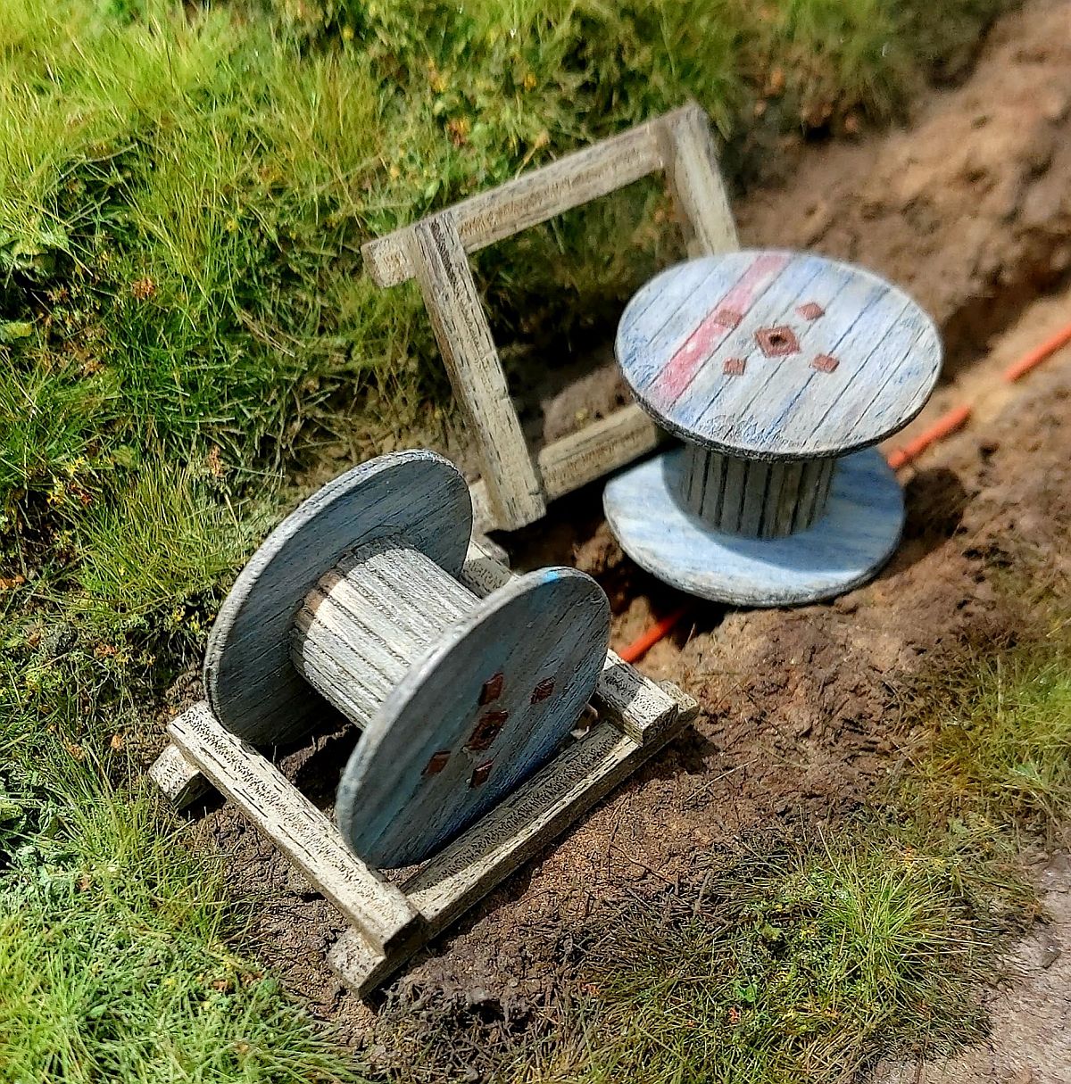 Kabeltrommel Holz 1:87 - Langmesser-Modellwelt - Model-Scene