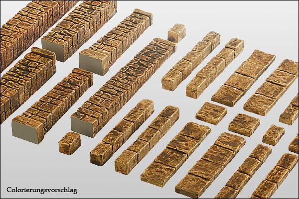 Stützen und Abdeckungen aus großem Haustein - Langmesser-Modellwelt - Langmesser-Modellwelt
