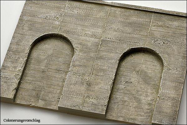 1 Stück Betonmauer-Arkade, Spur 0 - Langmesser-Modellwelt - Langmesser-Modellwelt