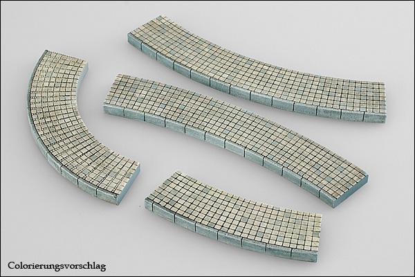 Bürgersteige gebogen, plattiert - Langmesser-Modellwelt - Langmesser-Modellwelt