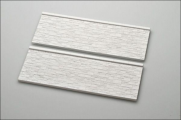 2 Stück Niedrige Natursteinmauer, Spur 0 - Langmesser-Modellwelt - Langmesser-Modellwelt