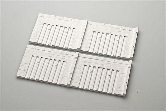 2 Stück Hafenmauer mit Holzdalben, Spur 0 - Langmesser-Modellwelt - Langmesser-Modellwelt