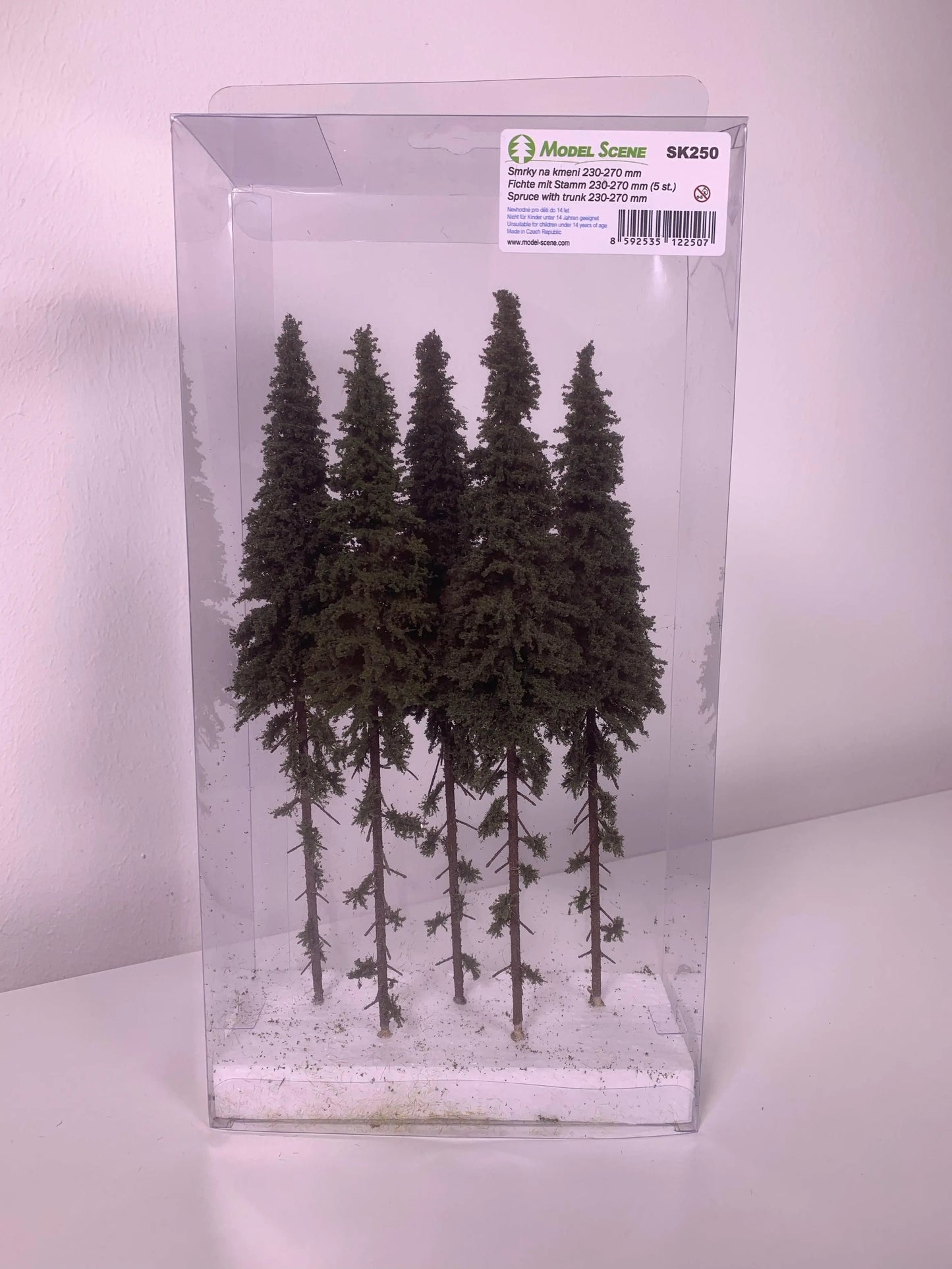 5 Stück Fichte mit Stamm 230-270mm - Langmesser-Modellwelt - Model-Scene
