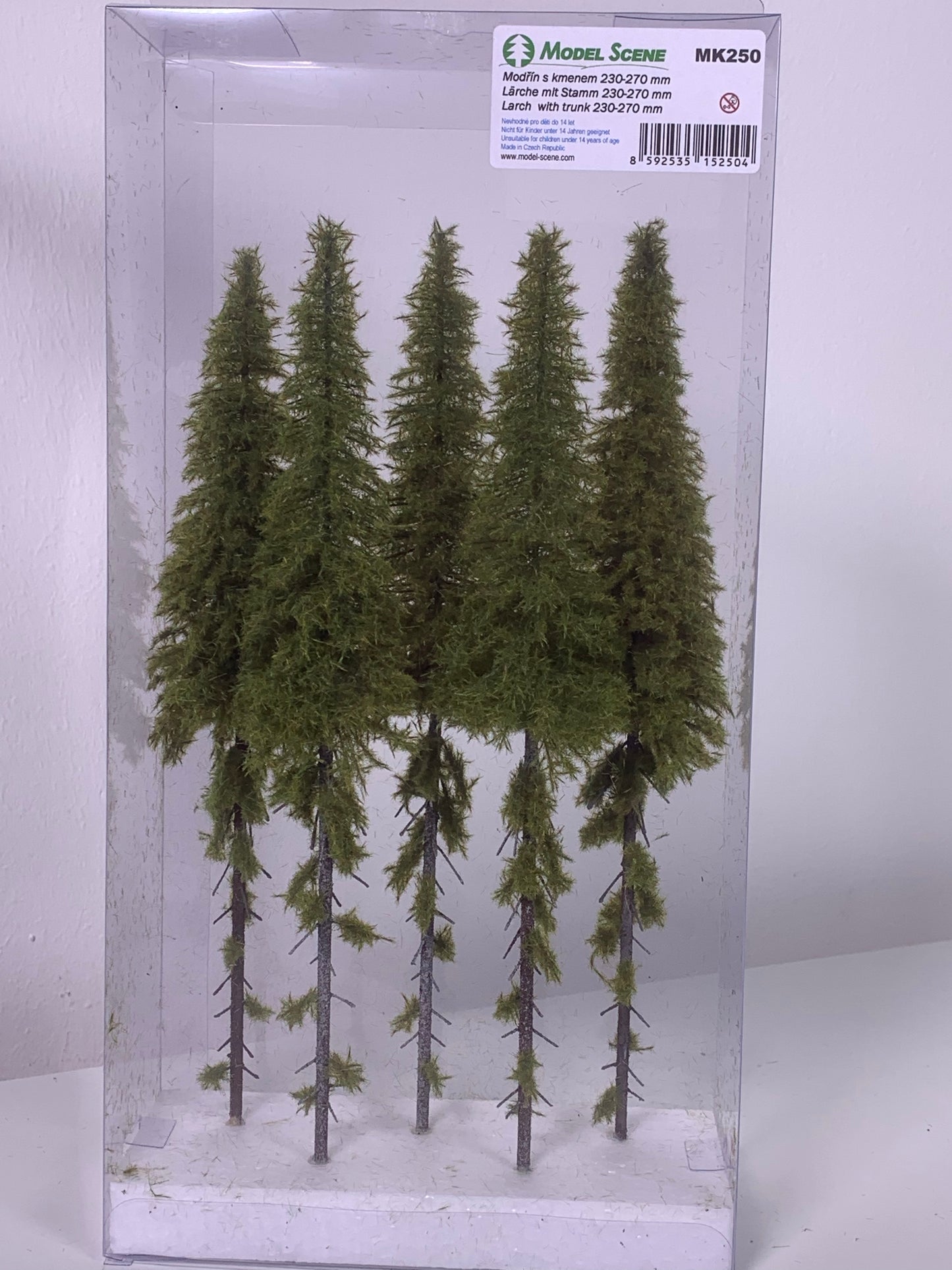 5 Stück Lärche mit Stamm 230-270 mm - Langmesser-Modellwelt - Model-Scene