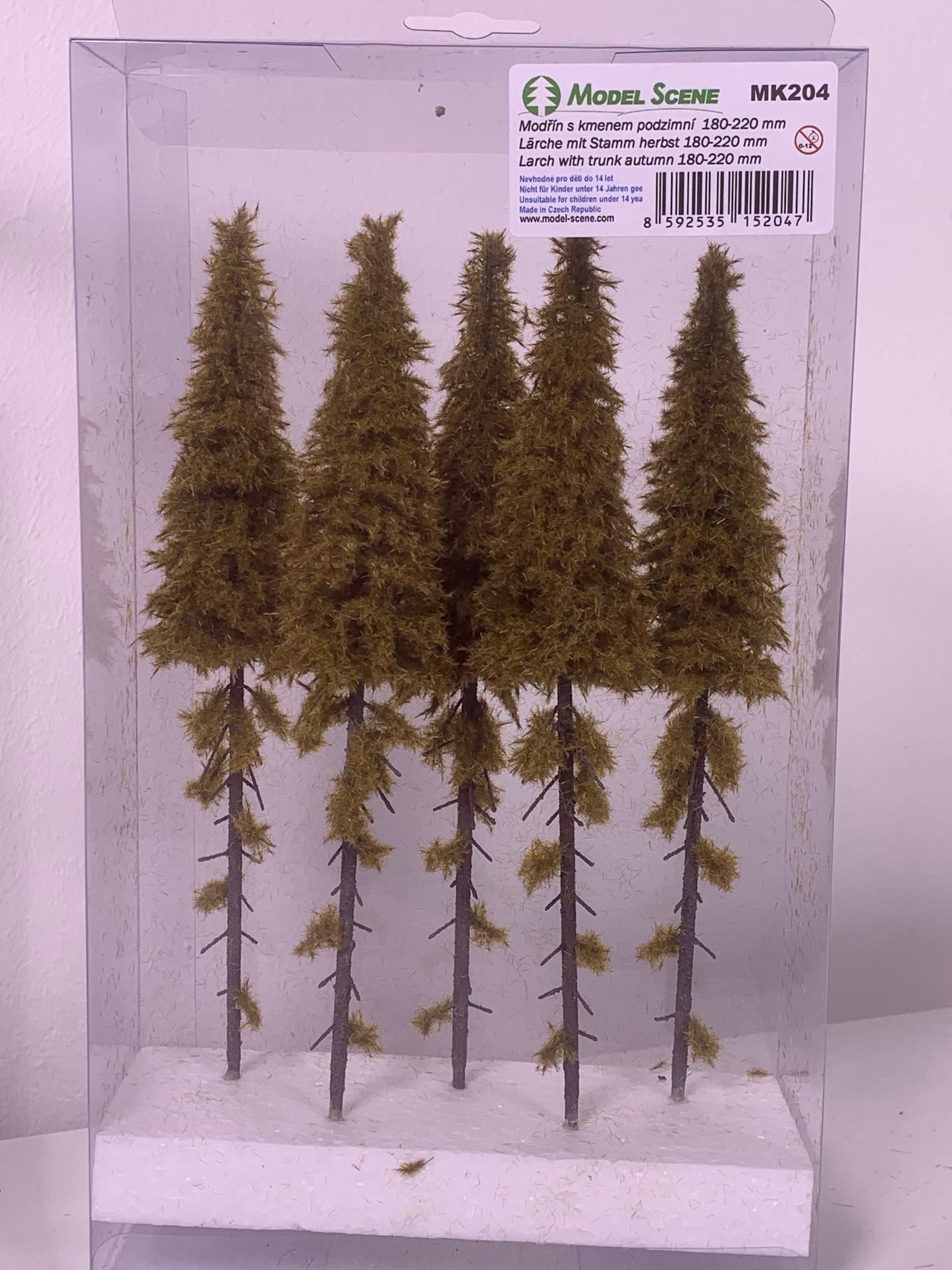 5 Stück Lärche mit Stamm Herbst 180-220 mm - Langmesser-Modellwelt - Model-Scene