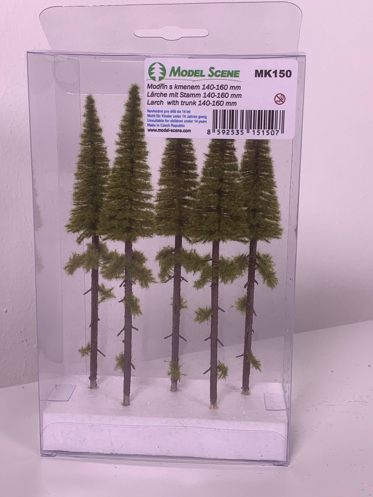 5 Stück Lärche mit Stamm 140-160 mm - Langmesser-Modellwelt - Model-Scene