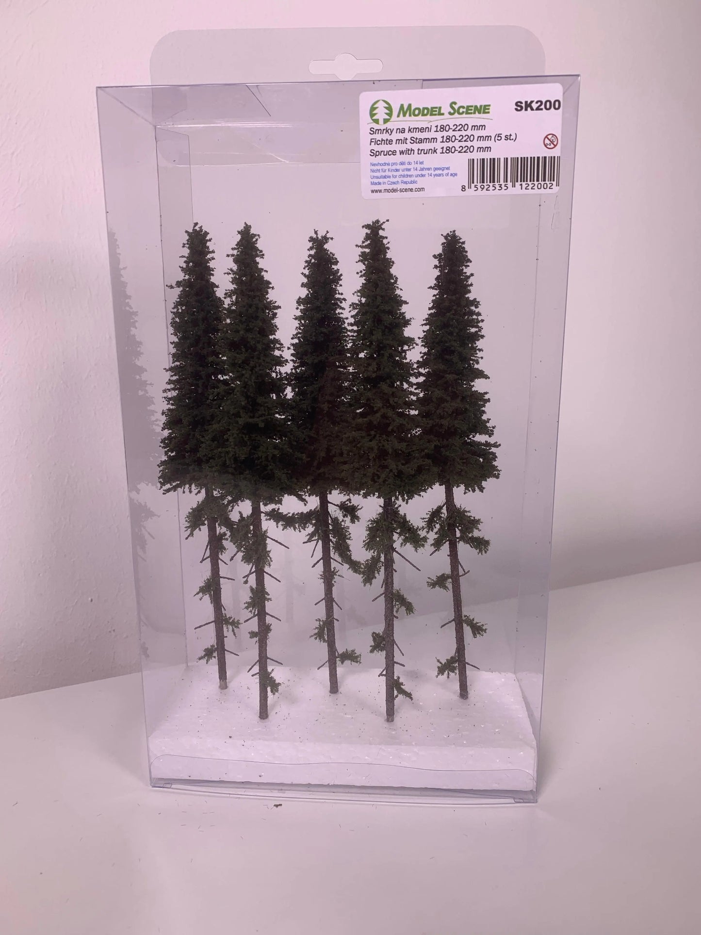 5 Stück Fichte mit Stamm 180-220mm - Langmesser-Modellwelt - Model-Scene