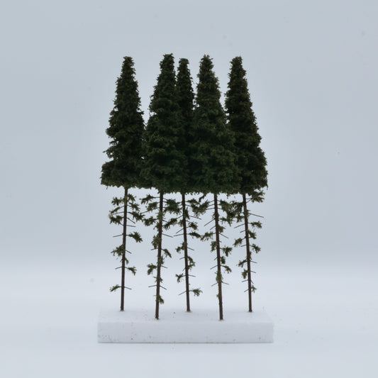 5 Stück Fichte mit Stamm 230-270mm