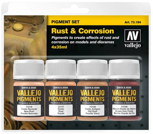 Vallejo Pigment Set "Rost und Korrosion"