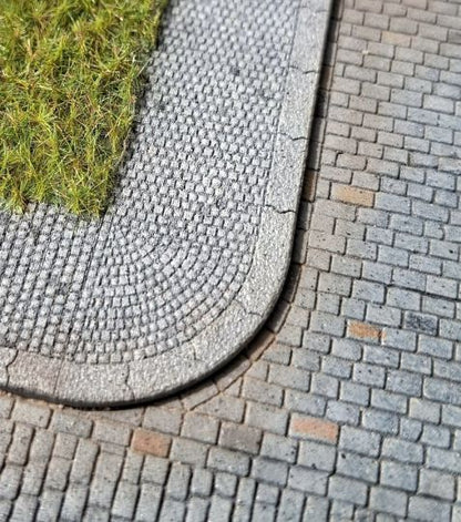 Gehwege mit Bordsteinen H0