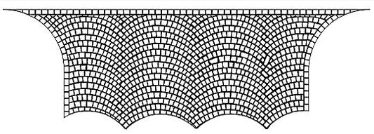Fächerförmige Straße – T-Kreuzung H0