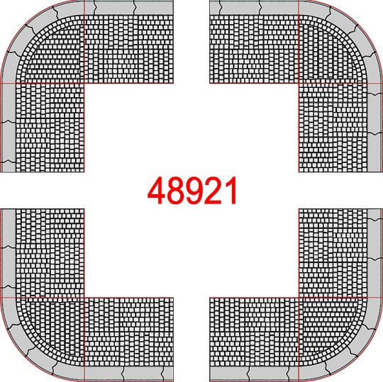 Pflastersteine – Quadratisches Fliesenmuster H0