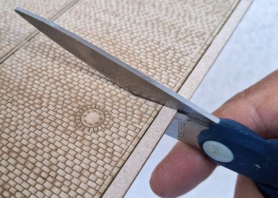 Kopfsteinpflasterstraße – T-Kreuzung H0