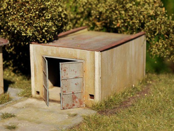Laser Cut Bausatz Alte Garage 1:87 - Langmesser-Modellwelt