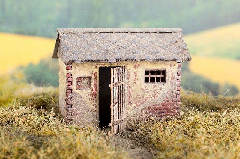 Lasercut Modell Ziegenstall, 1:87 - Langmesser-Modellwelt