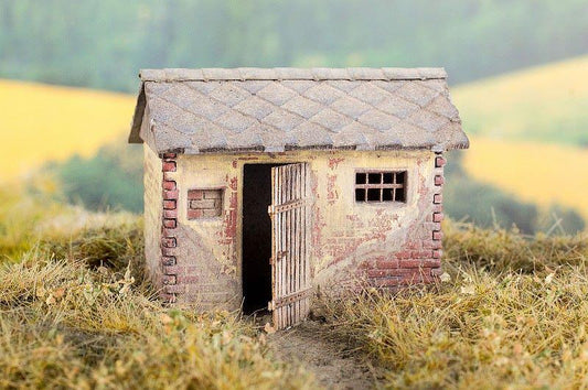 Lasercut Modell Ziegenstall, 1:87 - Langmesser-Modellwelt