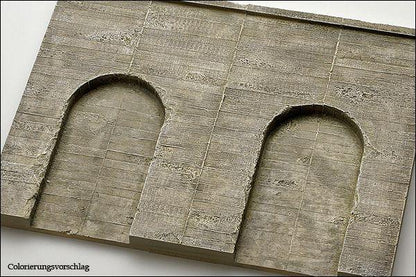 1 Stück Betonmauer-Arkade, Spur 0 - Langmesser-Modellwelt - Langmesser-Modellwelt