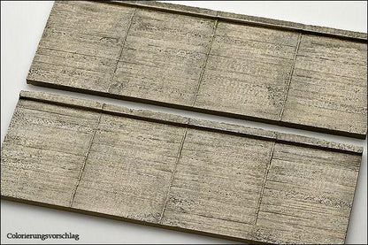 2 Stück Niedrige Betonmauer, Spur 0 - Langmesser-Modellwelt - Langmesser-Modellwelt