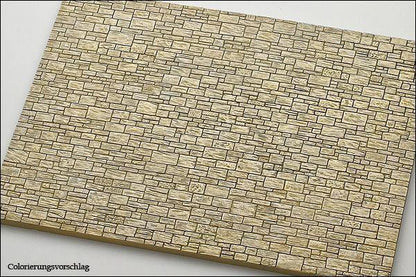 2 Stück Hohe Natursteinmauer, Spur 0 - Langmesser-Modellwelt - Langmesser-Modellwelt