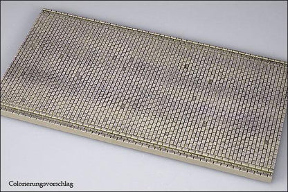 2 Stück Pflasterstraße, Gerade, schmal, Spur 0 - Langmesser-Modellwelt - Langmesser-Modellwelt